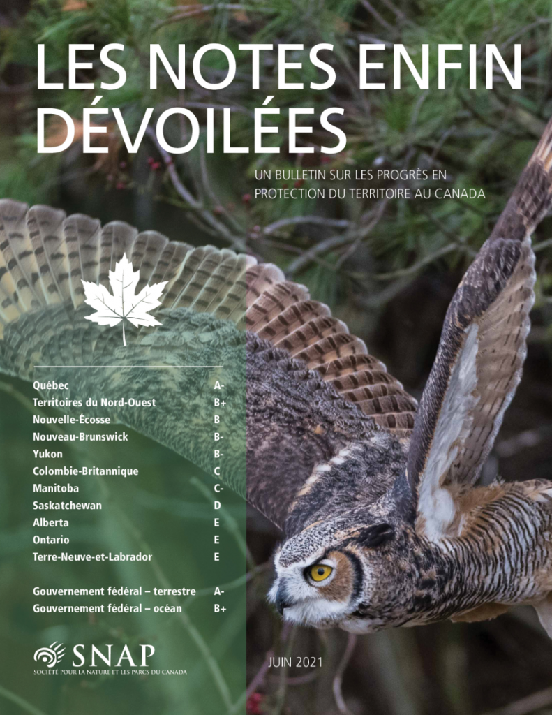 Les notes enfin dévoilées : Un bulletin sur les progrès en protection du territoire au Canada